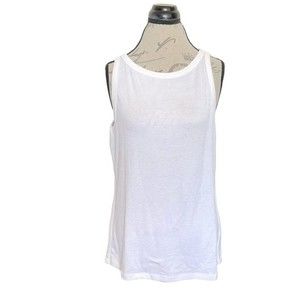 Gap Womens Sleeveless White Blouse Solid Stretch size large